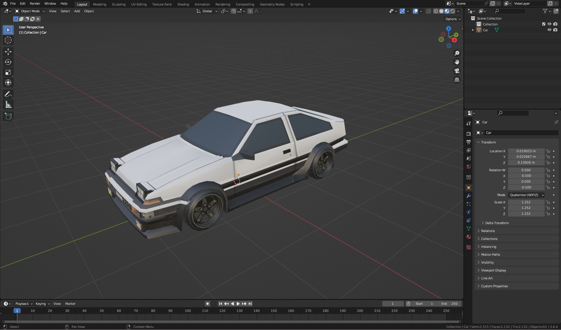 Car Model in Blender